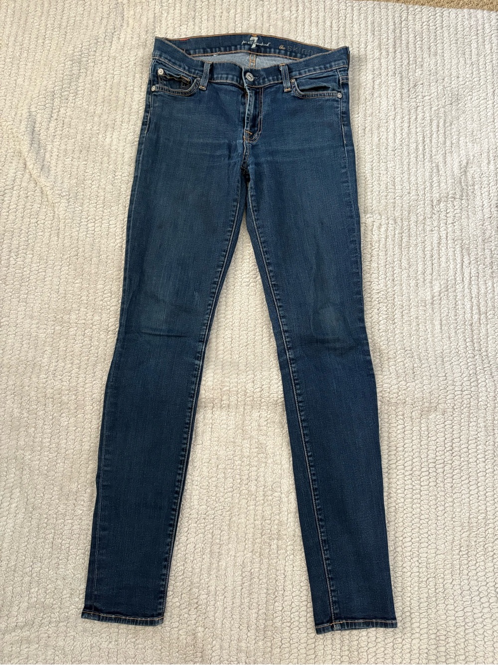 7 For All Mankind Dark Blue Skinny Jeans